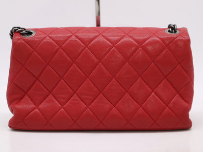CHANEL Lambskin Matelasse 26 S Flap Double Chain Shoulder Bag with Sterling Silver Hardware, Red Seal and Card Included, 20776679