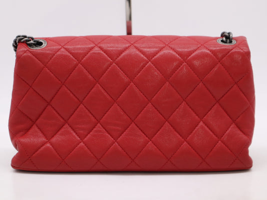 CHANEL Lambskin Matelasse 26 S Flap Double Chain Shoulder Bag with Sterling Silver Hardware, Red Seal and Card Included, 20776679