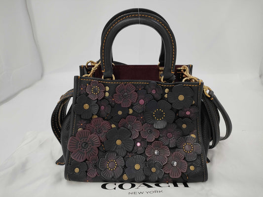 COACH Rogue Handbag Tea Rose Black