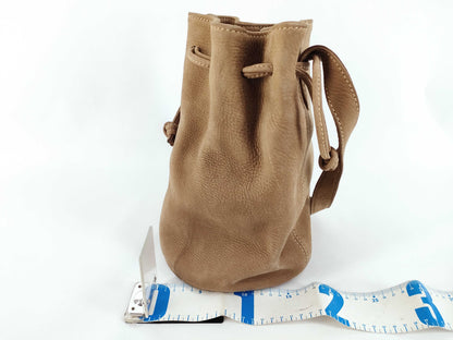COACH Drawstring Shoulder Bag, Brown Suede, 4931 Shoulder Bag