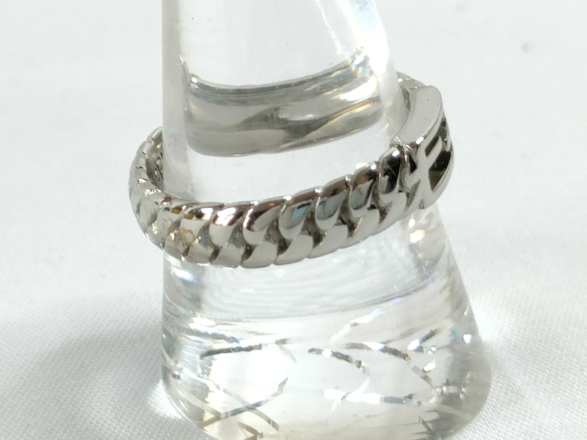 FENDI Baguette Ring Silver Box Ring