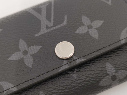LOUIS VUITTON Monogram Eclipse Multicle 6 M82603 RFID Initial Key Case/Key Holder