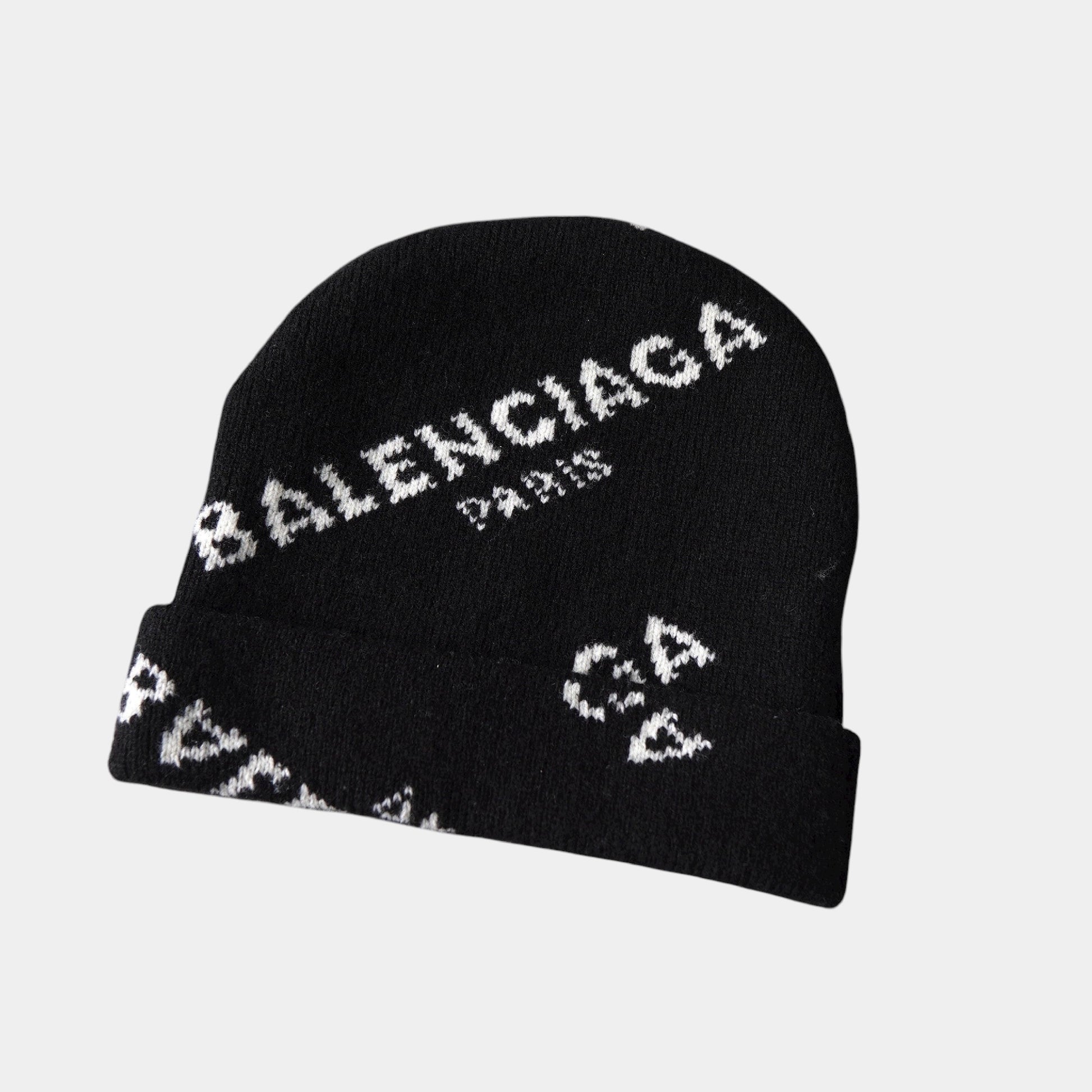 BALENCIAGA BALENCIAGA Logo Knit Beanie Black Other Accessories