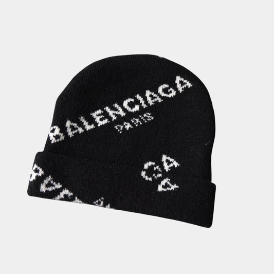 BALENCIAGA BALENCIAGA Logo Knit Beanie Black Other Accessories