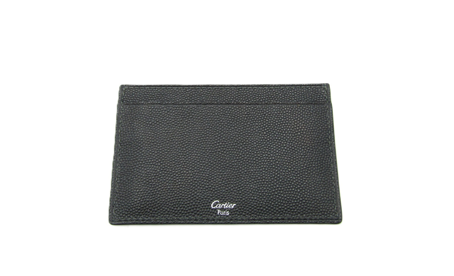Cartier Card Holder, Black Leather, Card Case, Pass Case, Business Card Case