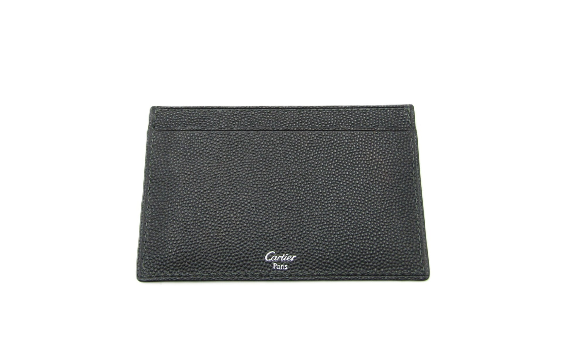 Cartier Card Holder, Black Leather, Card Case, Pass Case, Business Card Case