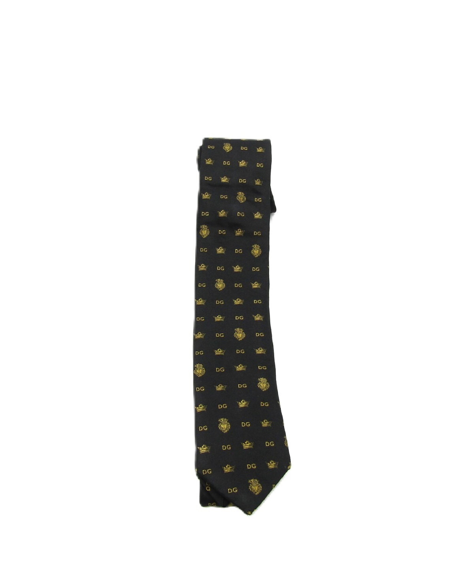 D&G Silk Tie Black/Yellow Tie