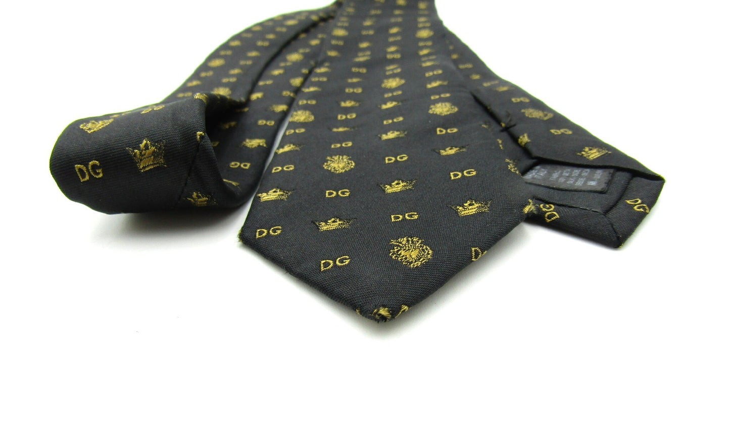 D&G Silk Tie Black/Yellow Tie