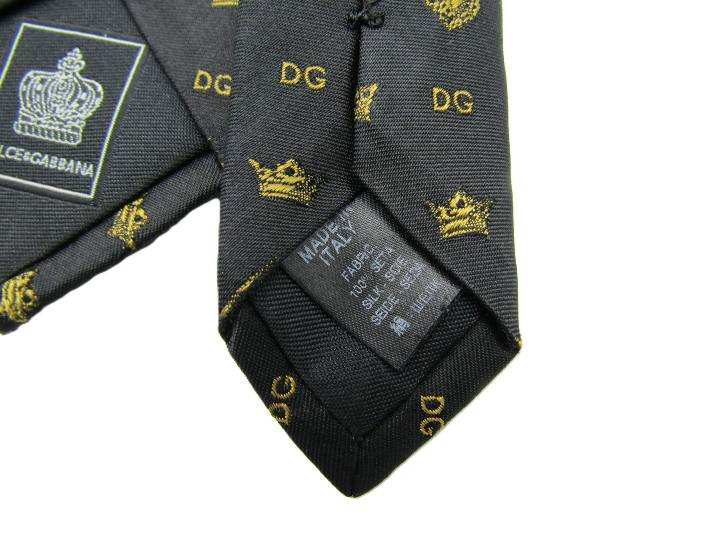 D&G Silk Tie Black/Yellow Tie