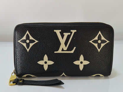 LOUIS VUITTON Monogram Empreinte LV Mono Bicolor Empreinte Zippy Wallet M80481 Wallet