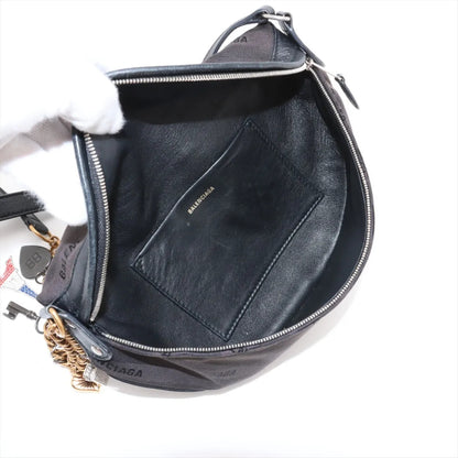 BALENCIAGA Souvenir XS Canvas and Leather Body Bag, Black, 518163 Shoulder Bag