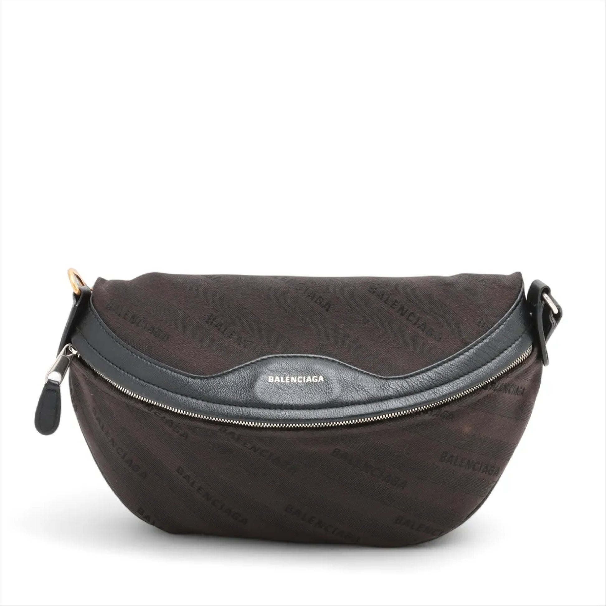 BALENCIAGA Souvenir XS Canvas and Leather Body Bag, Black, 518163 Shoulder Bag