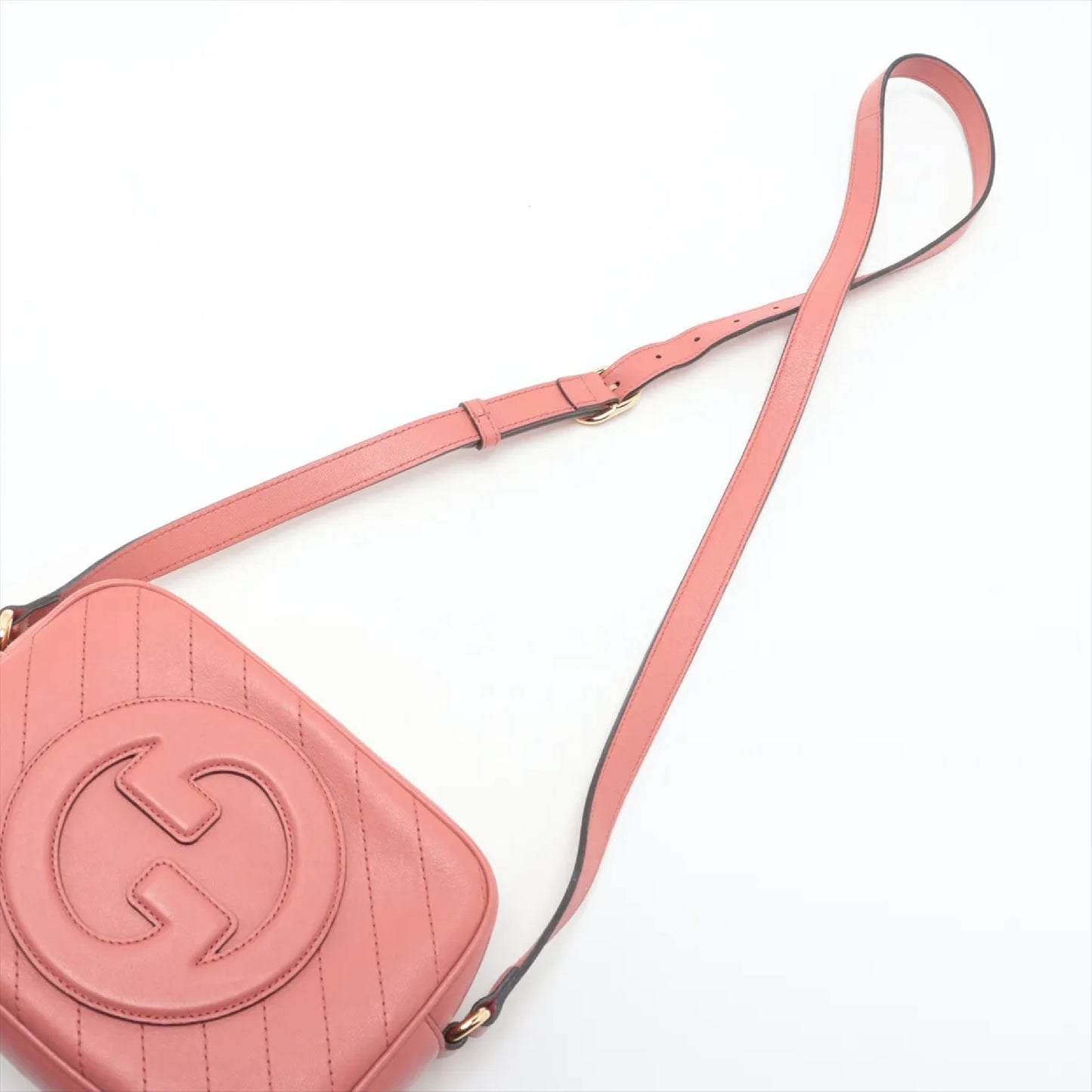 GUCCI Blondie Leather Shoulder Bag, Pink, 742360, Box and Bag Included