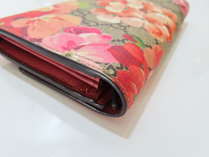 GUCCI GUCCI 404070 GG Supreme Blooms Continental Wallet
