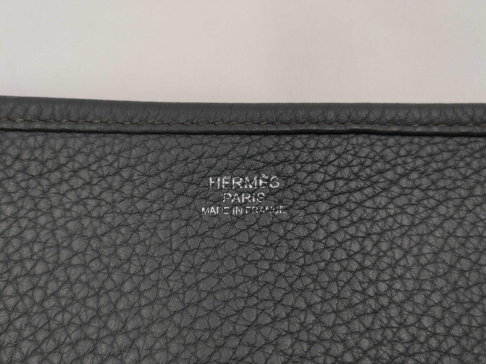 HERMES Evelyn III TGM Taurillon Clemence Cobalt Silver Hardware P Stamp Shoulder Bag