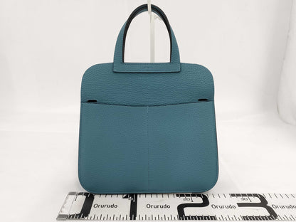 HERMES Arzan 25 Verso Shoulder Bag in Taurillon Clemence Leather, New Blue Jean Leather, Caban, GD Hardware, B Stamp
