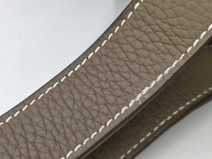 HERMES Picotin Lock MM Taurillon Clemence Tote Bag with ETOUPE C Stamp