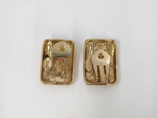 Yves Saint Laurent YSL Gold Earrings