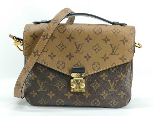 LOUIS VUITTON Monogram Reverse Pochette Metis Shoulder Bag