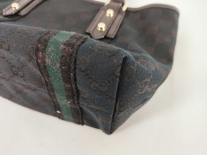 GUCCI GG Canvas Handbag Black