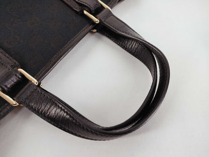 GUCCI GG Canvas Handbag Black