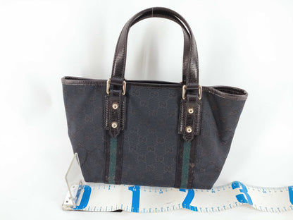 GUCCI GG Canvas Handbag Black