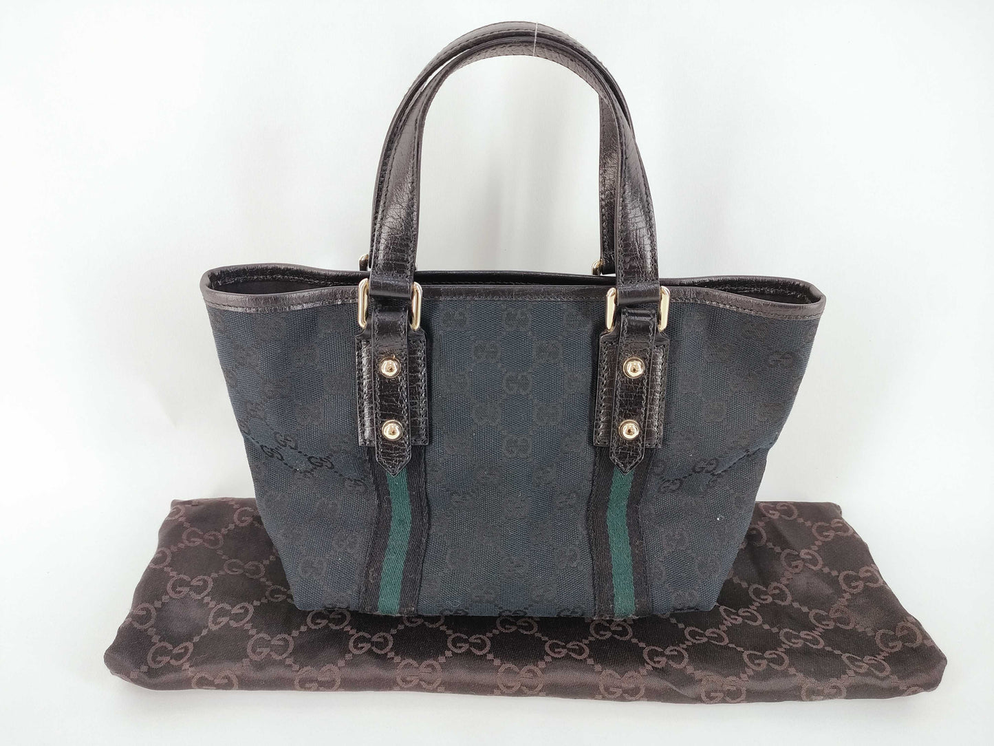 GUCCI GG Canvas Handbag Black