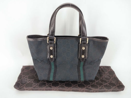 GUCCI GG Canvas Handbag Black