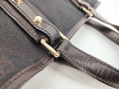 GUCCI GG Canvas Handbag Black