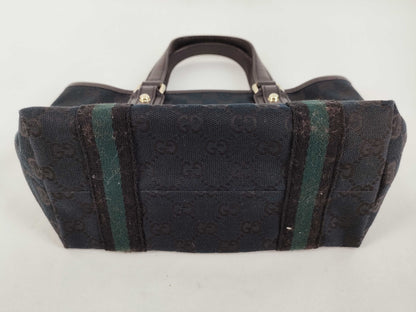 GUCCI GG Canvas Handbag Black