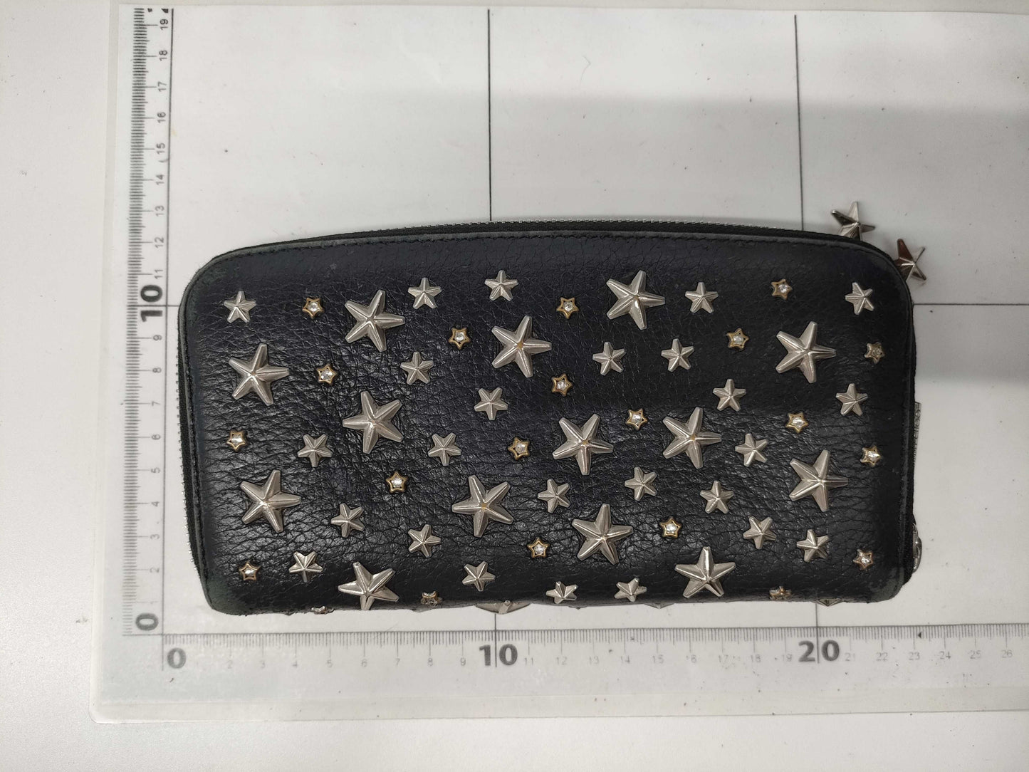 JIMMY CHOO Star Stud Zippy Wallet