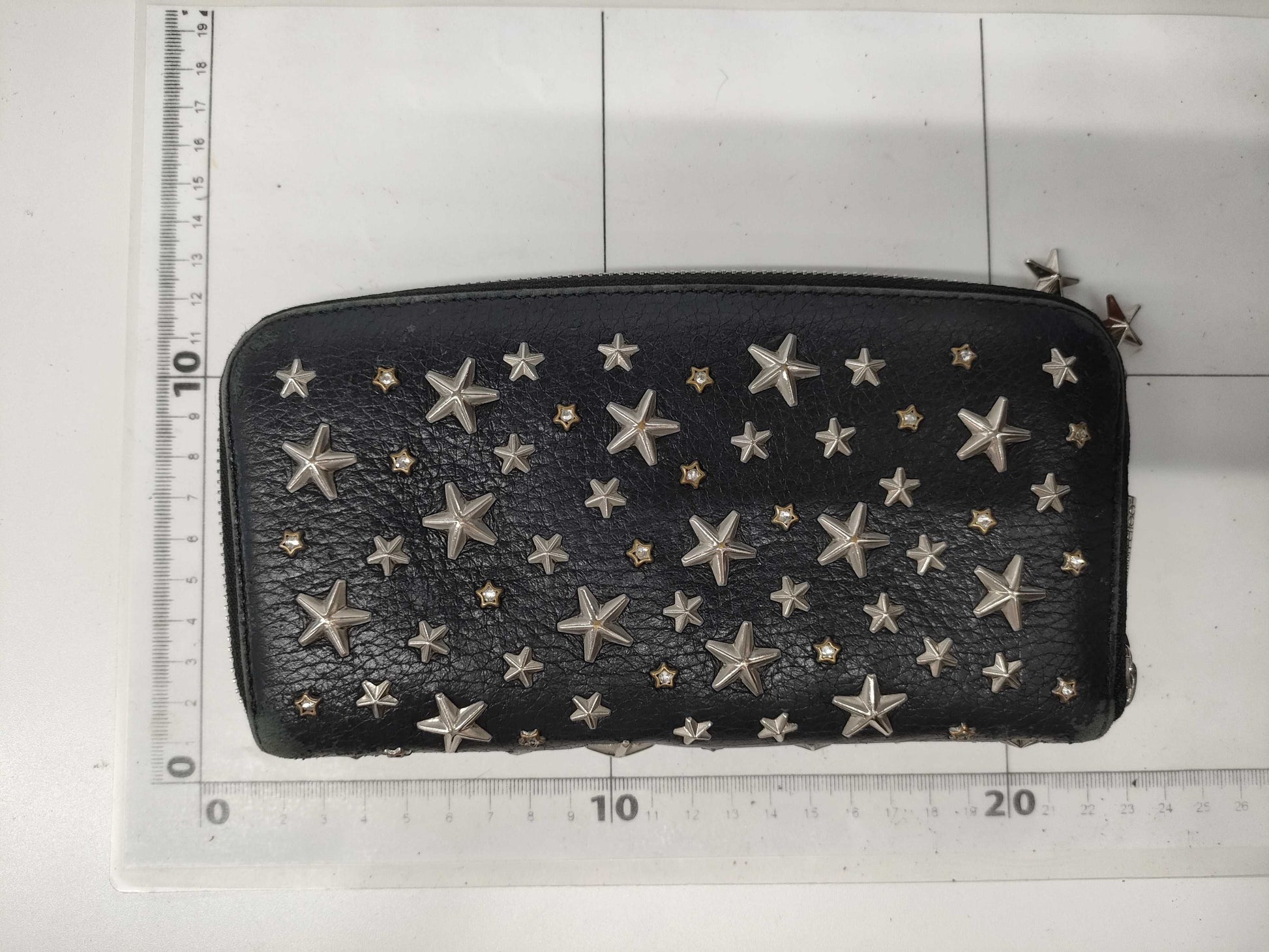 JIMMY CHOO Star Stud Zippy Wallet