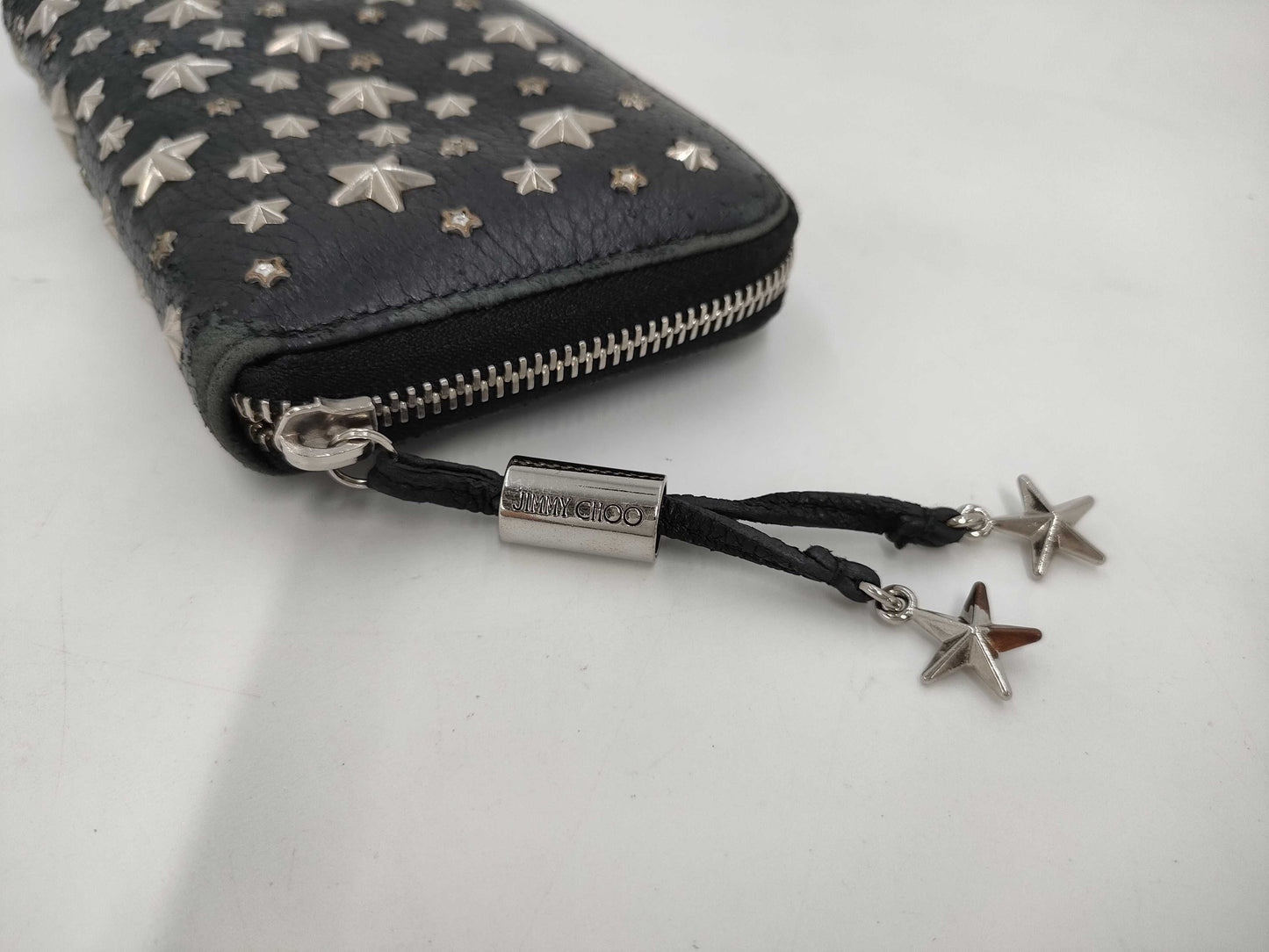 JIMMY CHOO Star Stud Zippy Wallet