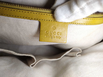 GUCCI GG Canvas Running Tote Bag Yellow