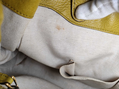 GUCCI GG Canvas Running Tote Bag Yellow