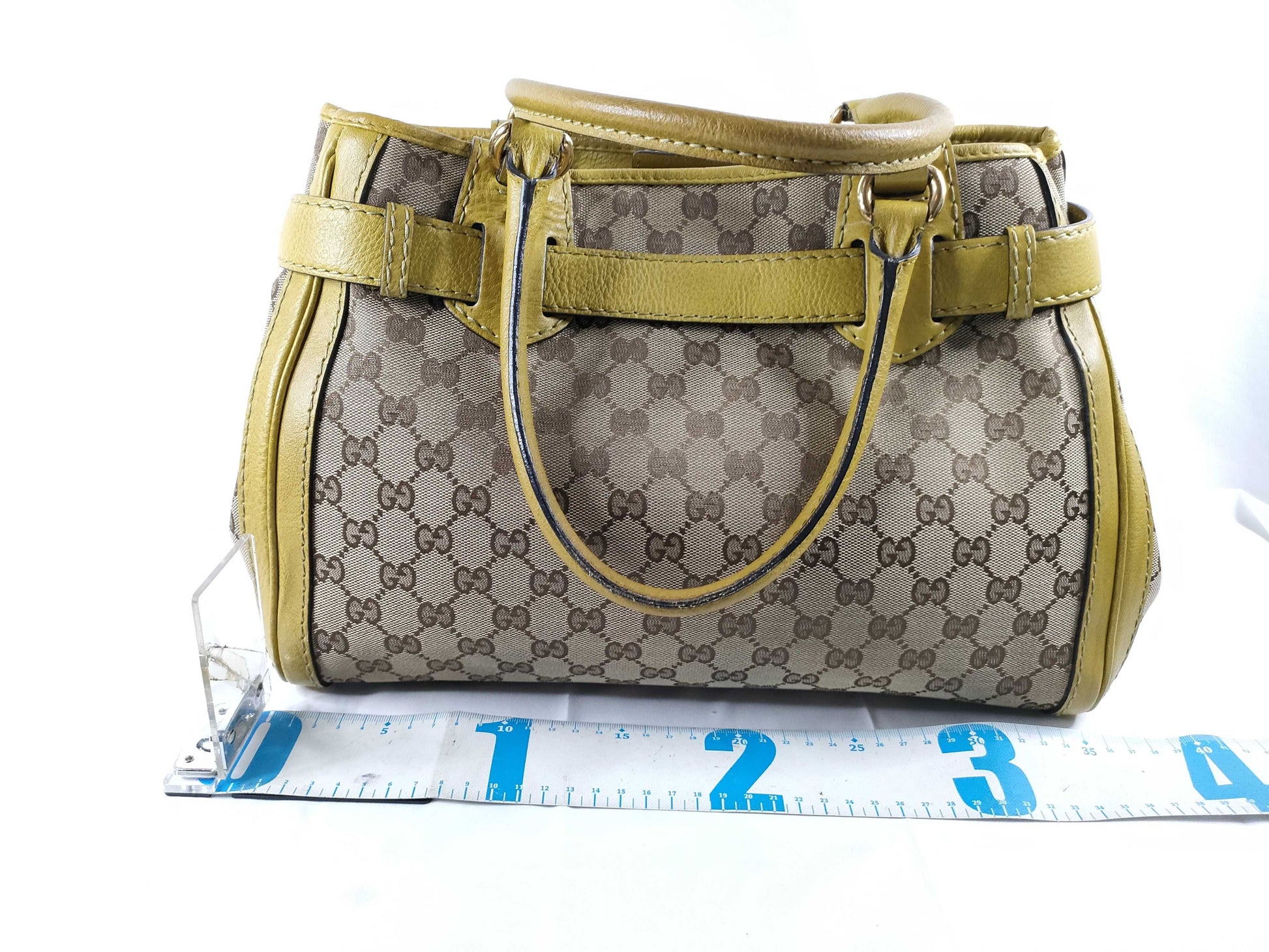 GUCCI GG Canvas Running Tote Bag Yellow