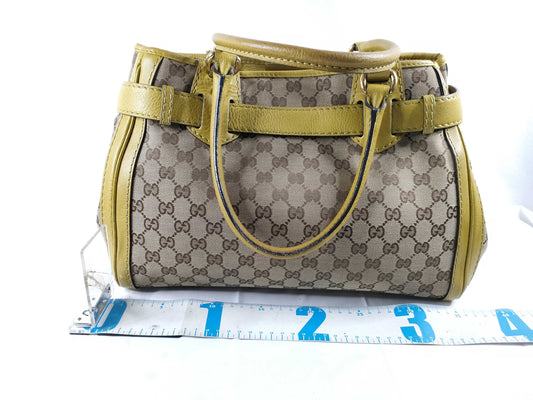 GUCCI GG Canvas Running Tote Bag Yellow