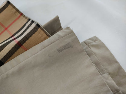 BURBERRY Belted Nova Check Khaki Trench Coat, Size 48