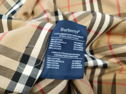 BURBERRY Belted Nova Check Khaki Trench Coat, Size 48