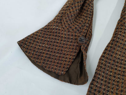 CHANEL 97A P09338 Tweed Coco Mark Zip-Up Dress