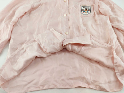 Miu Miu Miu Pajama Shirt, Size Small, Pink
