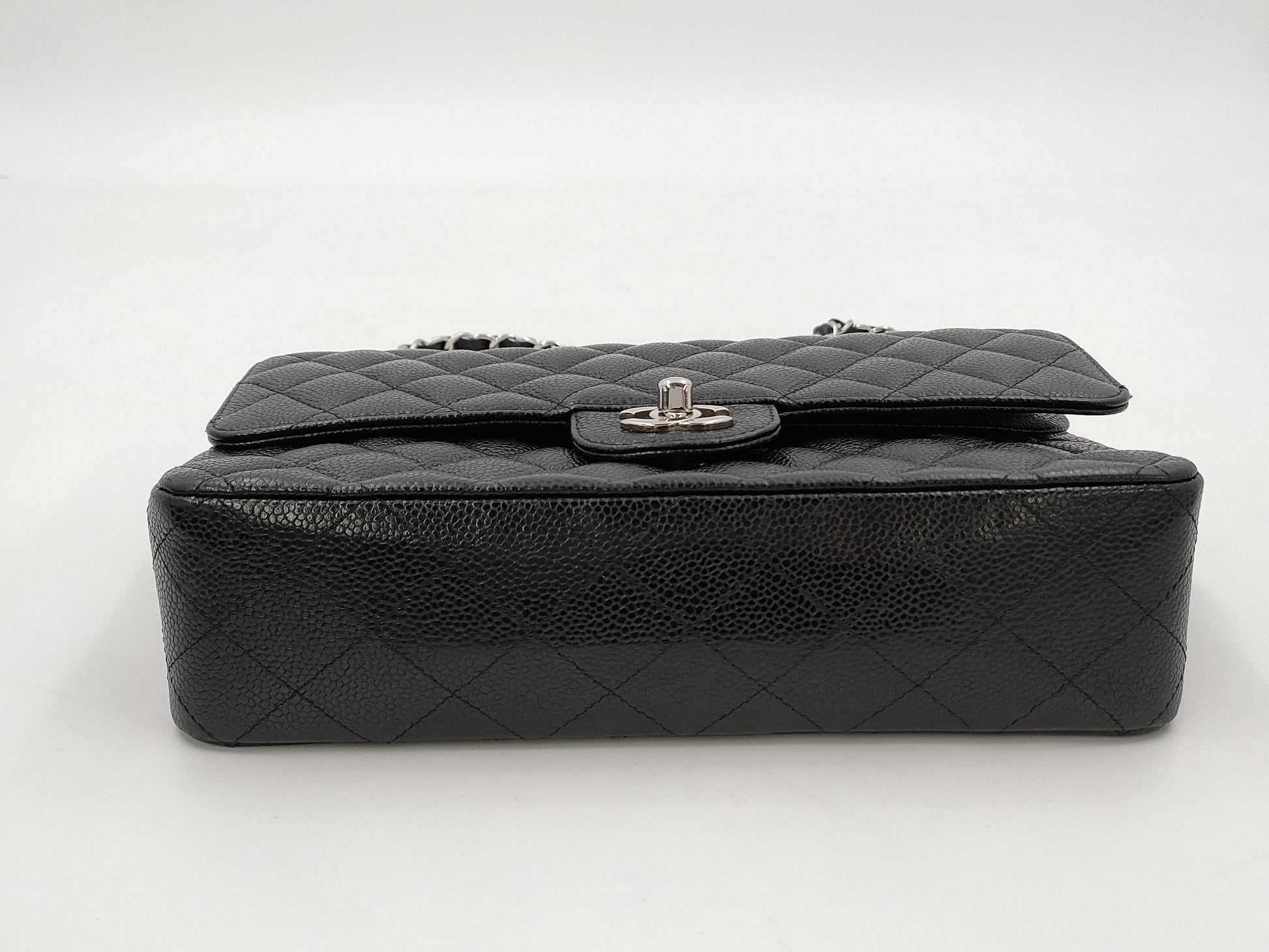 CHANEL Caviar Mato Double Flap Shoulder Bag