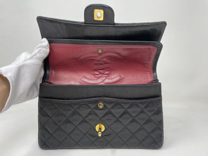 CHANEL CHANEL Matelasse Double Flap Shoulder Bag Black Shoulder Bag