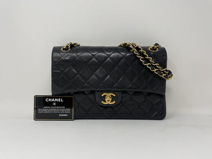 CHANEL CHANEL Matelasse Double Flap Shoulder Bag Black Shoulder Bag