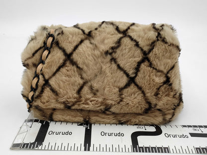 CHANEL Chanel Fur Matelasse Shoulder Bag