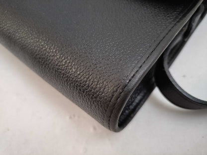Yves Saint Laurent Cassandra Shoulder Bag in Black Leather