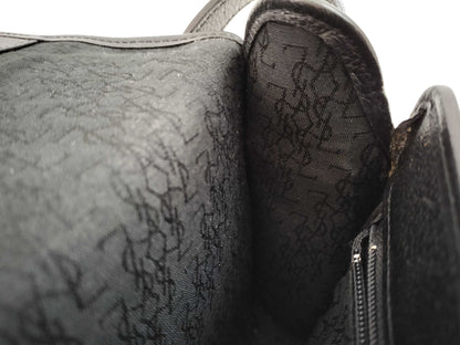 Yves Saint Laurent Cassandra Shoulder Bag in Black Leather