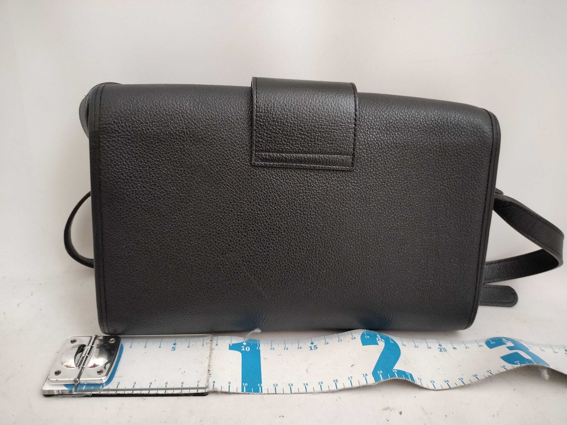 Yves Saint Laurent Cassandra Shoulder Bag in Black Leather