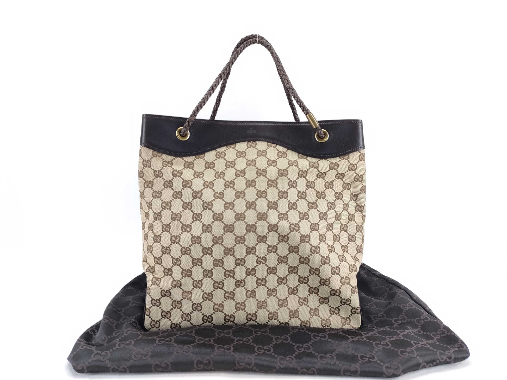 GUCCI GG Canvas Tote Bag with Dust Bag