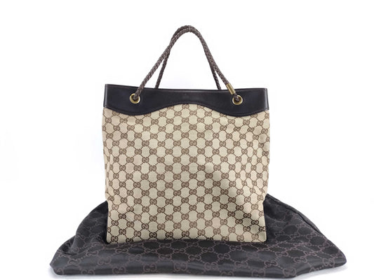 GUCCI GG Canvas Tote Bag with Dust Bag